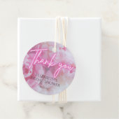 Dreamy Romantic Pink Peonies Floral Brautparty Geschenkanhänger (Beispiel)