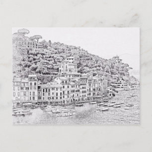 Dreamy Romantic Portofino, Italien Postcard Postkarte