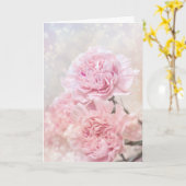 Dreamy rosa Nelken Maßgeschneidert Geburtstag Karte (Gelbe Blume)