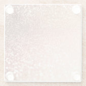 Dreamy Rose Gold Glitzer - Peach Glittereffect Glasuntersetzer (Rückseite)