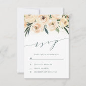 Dreamy Rose & Gold Glitzer Wedding RSVP Karte (Vorderseite)