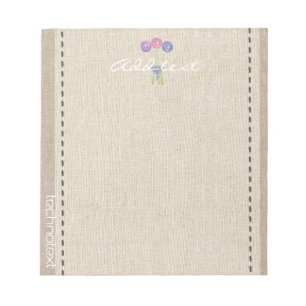Dreamy Rose Leinen Look hinzufügen Text Gardener Notizblock