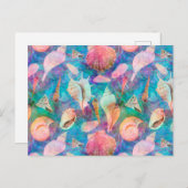 DREAMY SAASHELLS BUE POSTKARTE (Vorne/Hinten)