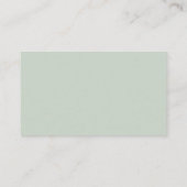 Dreamy Sage Green & Gold Watercolor QR Code Visitenkarte (Rückseite)