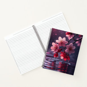 Dreamy Sakura Blossom über Wasser - Japanische Kir Notizblock