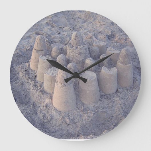 dreamy sandcastle große wanduhr (Vorderseite)