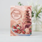 Dreamy Scoops Schokolade danke Karte (Stehend Vorderseite)