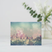 Dreamy Seattle Skyline und Space Needle Postkarte (Stehend Vorderseite)