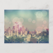 Dreamy Seattle Skyline und Space Needle Postkarte (Vorderseite)