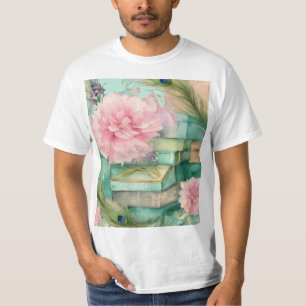 Dreamy Shabby Chic Pastel Geschenkboxen & Peacock  T-Shirt