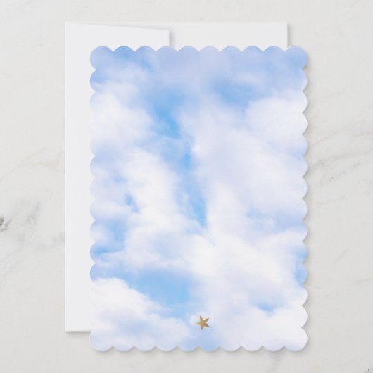 Dreamy Sie ist auf Cloud 9 Brautparty Clouds arch Einladung (Rückseite)