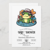Dreamy Simple Frog Baby Shower Einladung (Vorne/Hinten)