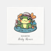 Dreamy Simple Frog Baby Shower Serviette (Vorderseite)
