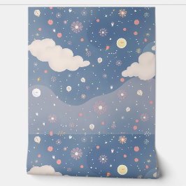 Dreamy Skies: Whimsisches Nachtblühen Tapete