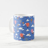 Dreamy Sky Adventure Niedlich Air Balloons Muster Kaffeetasse (Vorderseite Links)