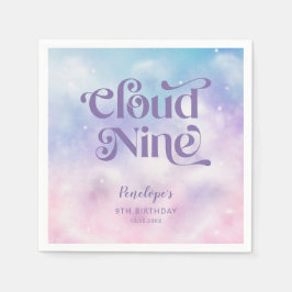 Dreamy Sky Cloud Nine Birthday Party Serviette