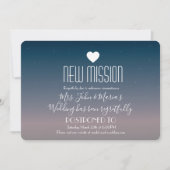 Dreamy Sky Neue Mission Postponation Einladung (Vorderseite)