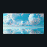 Dreamy Sky Surreal Nature Landscape Schreibtischunterlage<br><div class="desc">A serene surreal landscape where crystal-clear spheres float peacefully beneath an expansive blue sky filled with soft clouds.</div>