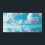 Dreamy Sky Surreal Nature Landscape Schreibtischunterlage<br><div class="desc">A serene surreal landscape where crystal-clear spheres float peacefully beneath an expansive blue sky filled with soft clouds.</div>