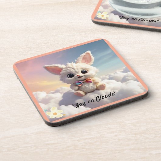 "Dreamy Skywhiskers" Getränkeuntersetzer (Linke Seite)