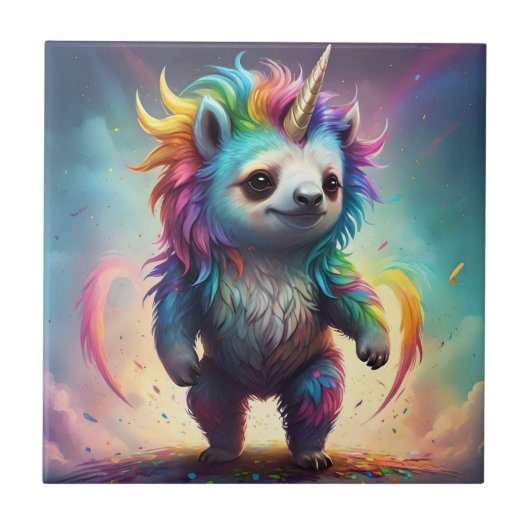 Dreamy Slothicorn: Eine Rainbow Baby Fantasy, Fliese (Vorderseite)