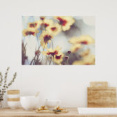 Dreamy Soft Yellow Helenium Blume Poster (Küche)