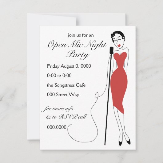 Dreamy Songstress Einladung (Vorderseite)