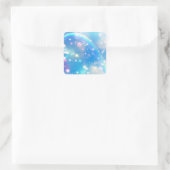 Dreamy Sparkle Rainbow Unicorn Sky Quadratischer Aufkleber (Tasche)