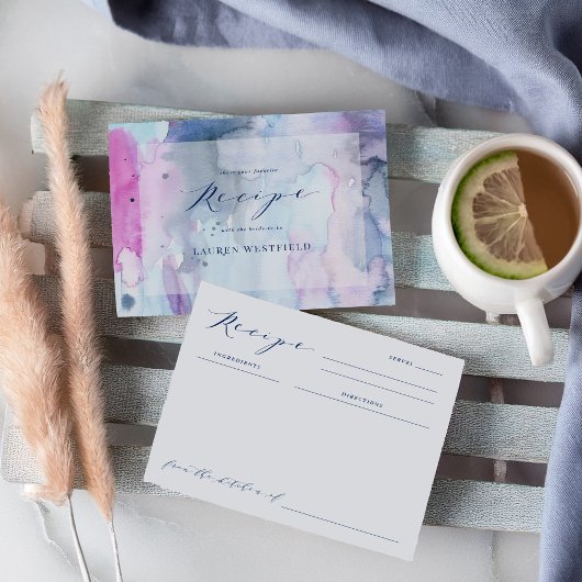 Dreamy Spring Bridal Shower Activity Recipe Card