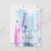 Dreamy Spring Bridal Shower Folded Food Label Card Dankeskarte (Vorderseite)