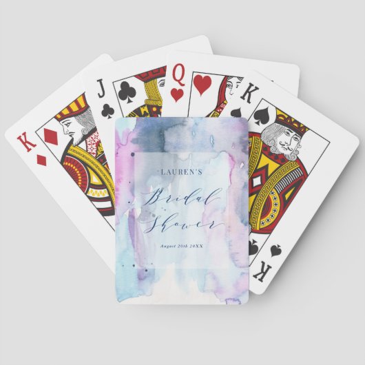 Dreamy Spring Bridal Shower Games Playing Cards Spielkarten (Rückseite)