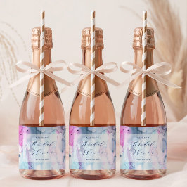 Dreamy Spring Bridal Shower Mini Wine Labels Schaumweinetikett