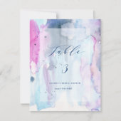 Dreamy Spring Bridal Shower Table Number Sign Card Einladung (Vorderseite)
