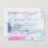 Dreamy Spring Pink & Navy Bridal Shower Invitation Einladung (Vorderseite)