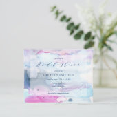 Dreamy Spring Pink & Navy Bridal Shower Invitation Einladung (Stehend Vorderseite)