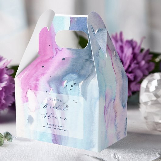 Dreamy Spring Watercolor Bridal Shower Favor Boxes Geschenkschachtel