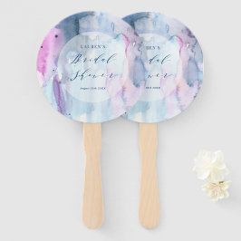 Dreamy Spring Watercolor Bridal Shower Hand Fans Fächer