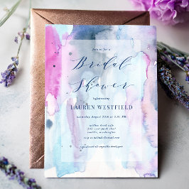 Dreamy Spring Watercolor Bridal Shower Invitation Einladung