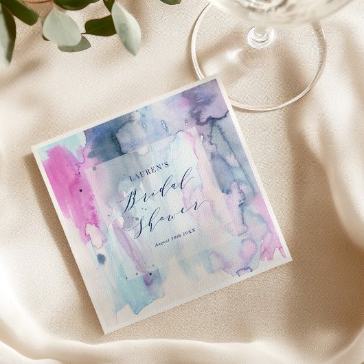 Dreamy Spring Watercolor Bridal Shower Napkins Serviette