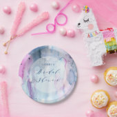 Dreamy Spring Watercolor Bridal Shower Paper Plate Pappteller (Party)