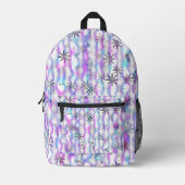 Dreamy Starburst Waves Pattern Bedruckter Rucksack (Vorderseite)