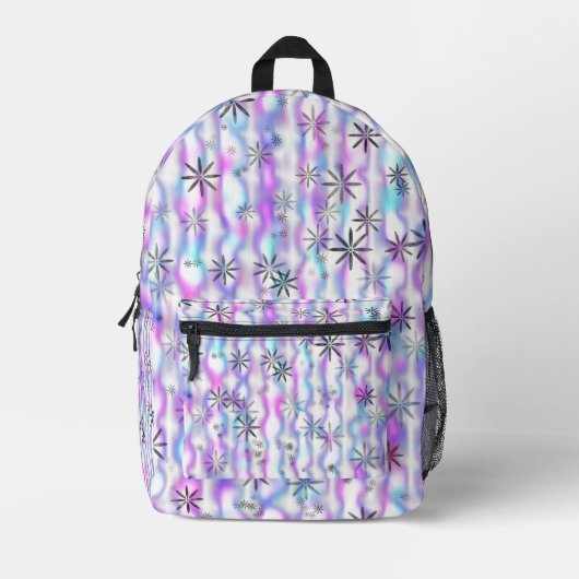 Dreamy Starburst Waves Pattern Bedruckter Rucksack (Vorderseite)