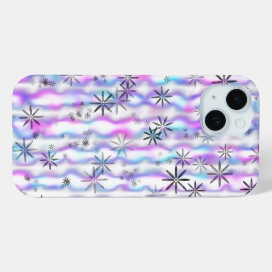 Dreamy Starburst Waves Pattern Case-Mate iPhone Hülle (Rückseite (Horizontal))