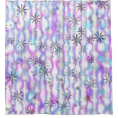 Dreamy Starburst Waves Pattern Duschvorhang (Vorderseite)