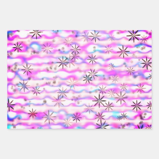 Dreamy Starburst Waves Pattern Geschenkpapier Set (Vorderseite 3)