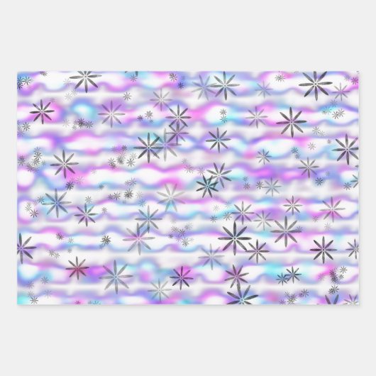 Dreamy Starburst Waves Pattern Geschenkpapier Set (Vorderseite)