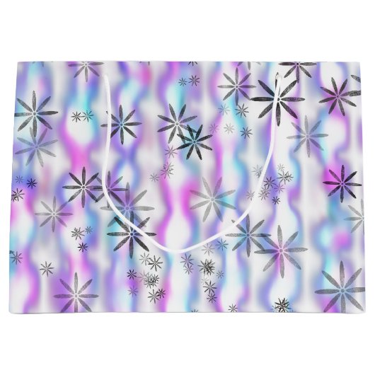 Dreamy Starburst Waves Pattern Große Geschenktüte (Vorderseite)