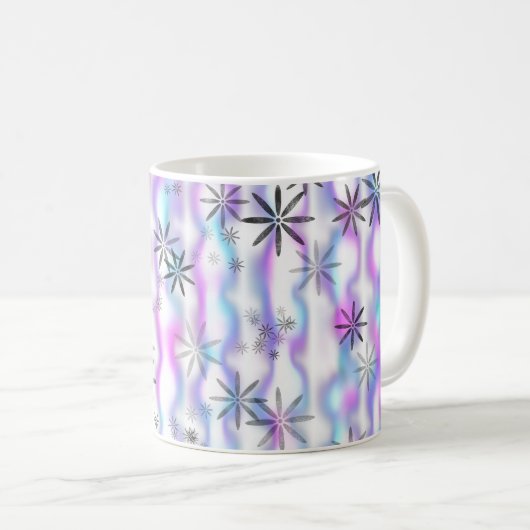Dreamy Starburst Waves Pattern Kaffeetasse (VorderseiteRechts)