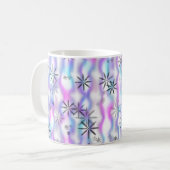 Dreamy Starburst Waves Pattern Kaffeetasse (Vorderseite Links)