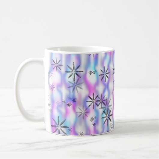 Dreamy Starburst Waves Pattern Kaffeetasse (Links)